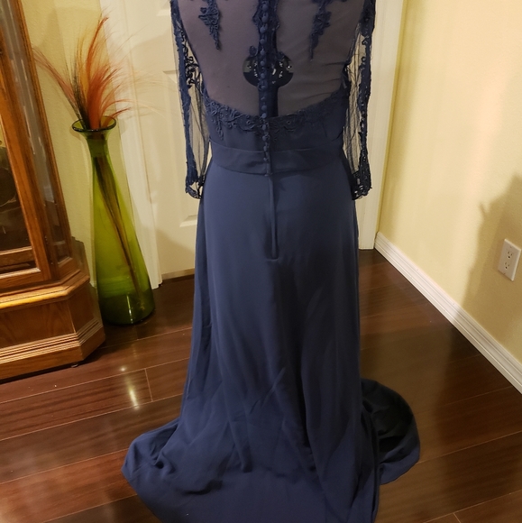 Alfred Angelo Mother of Bride Dress Navy 18W - Picture 4 of 5